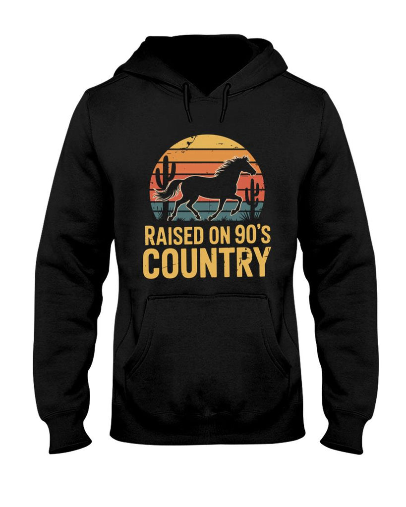 Retro Nostalgia - Raised On 90’s Country Horse Retro Nostalgia Western Music T-Shirt