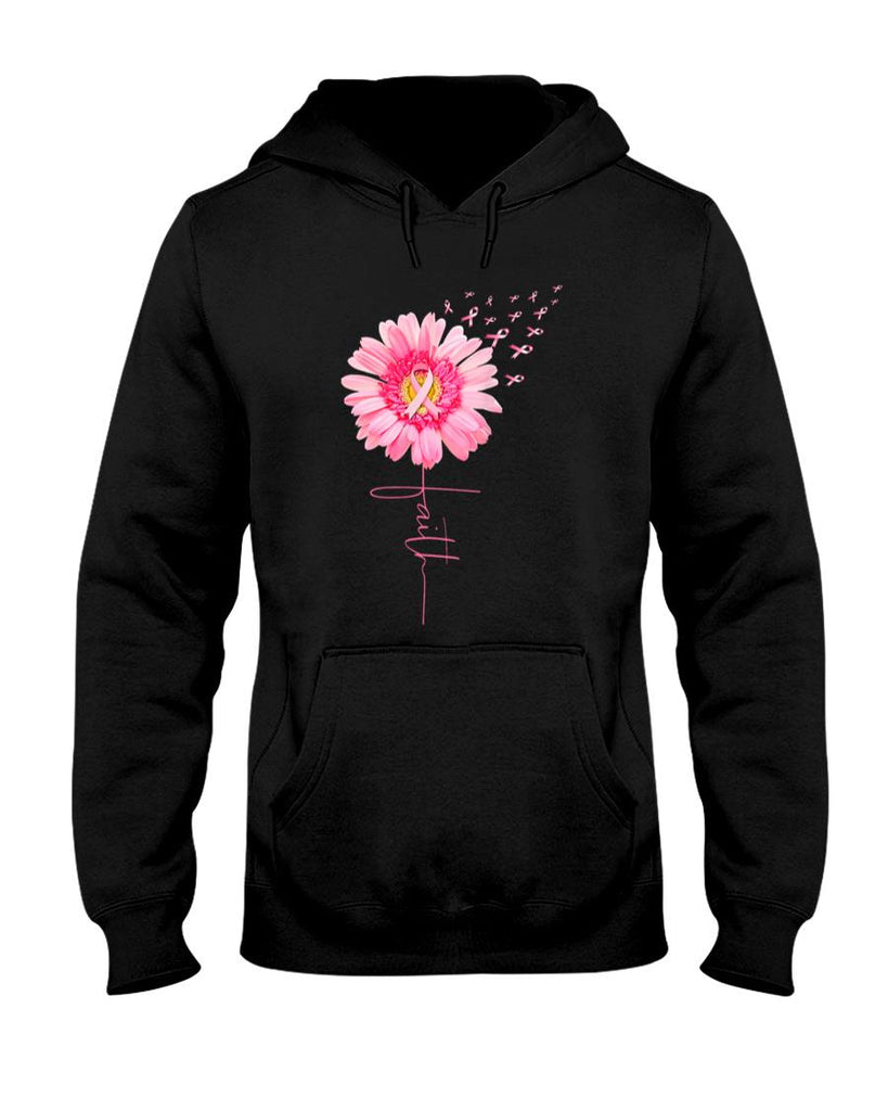 Pink Ribbon Daisy Faith - Breast Cancer Awareness Month Gift T-Shirt
