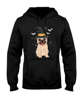 Pug Witch Halloween Dog Puppy Outfit Costume Trick or Treat  for Men Women Kids T-Shirt