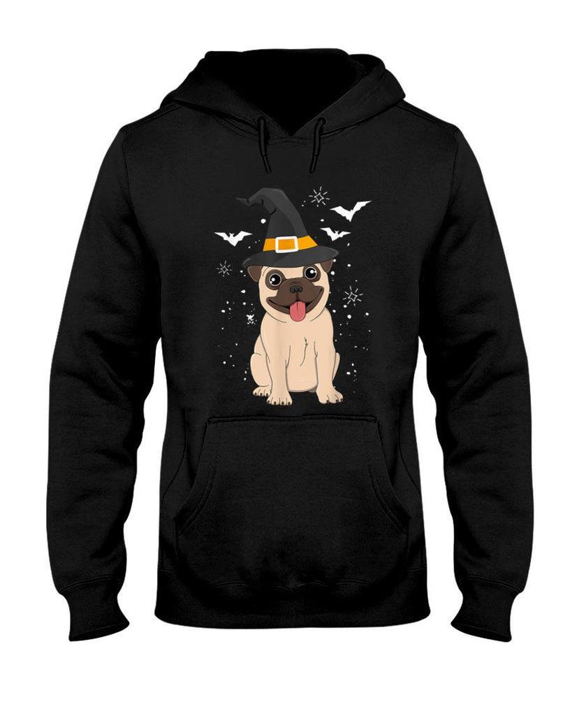 Pug Witch Halloween Dog Puppy Outfit Costume Trick or Treat  for Men Women Kids T-Shirt