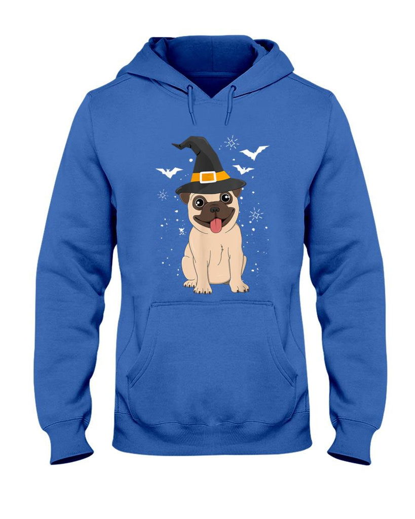 Pug Witch Halloween Dog Puppy Outfit Costume Trick or Treat  for Men Women Kids T-Shirt