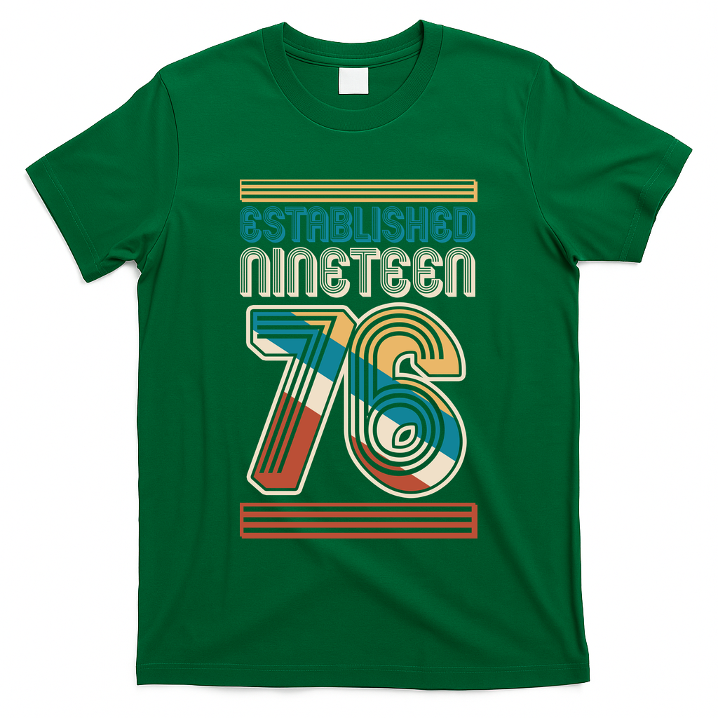 50th Birthday 1976 Established Nineteen 76 T-Shirt