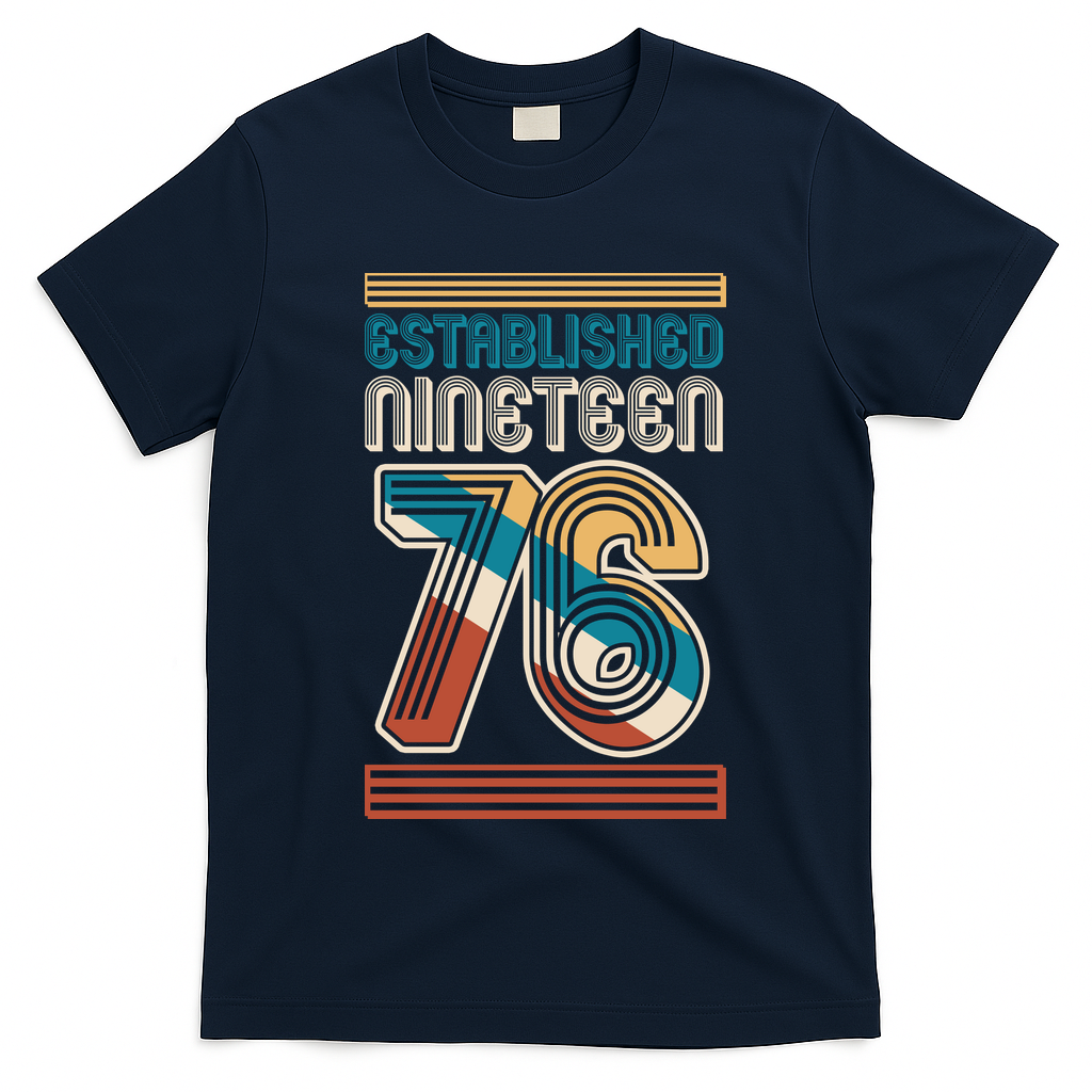 50th Birthday 1976 Established Nineteen 76 T-Shirt