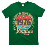 50th Birthday 50 Years Of Being Awesome 1976 Vintage  T-Shirt