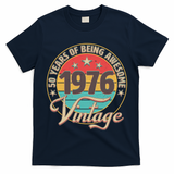 50th Birthday 50 Years Of Being Awesome 1976 Vintage  T-Shirt