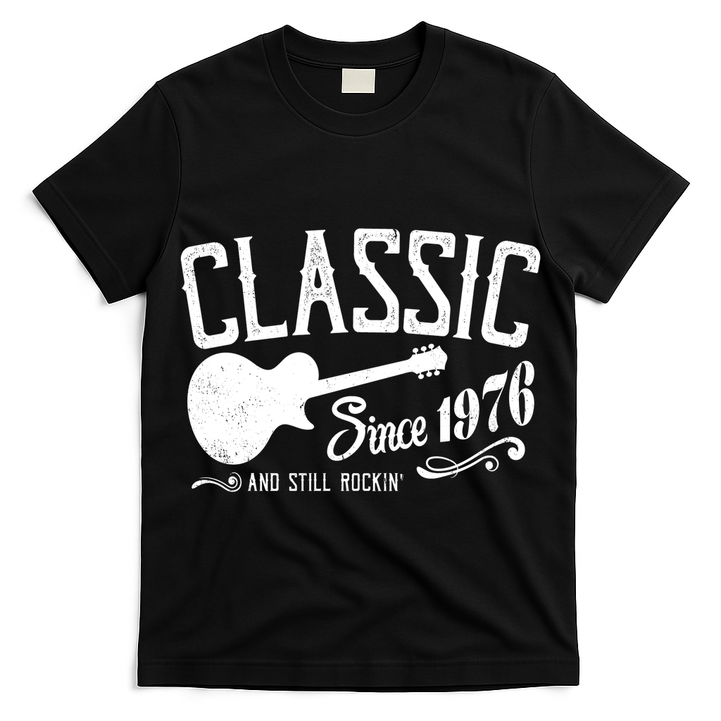 50th Birthday Classic Guitar Since 1976 And Still Rockin T-Shirt