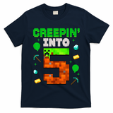 5th Birthday Gamer Pixel Creepin’ Into 5 Video Game Party T-Shirt