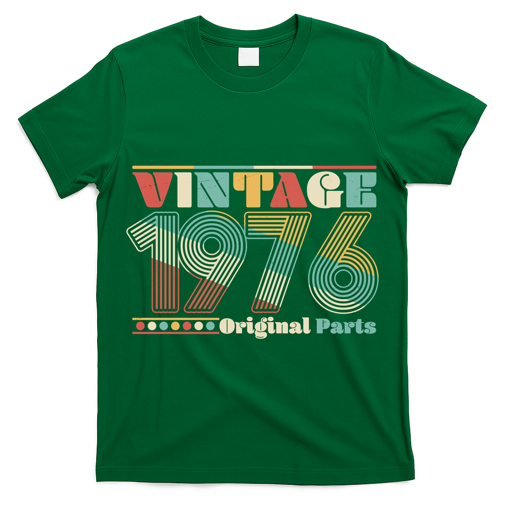 50th Birthday Retro Style Vintage 1976 Original Parts T-Shirt