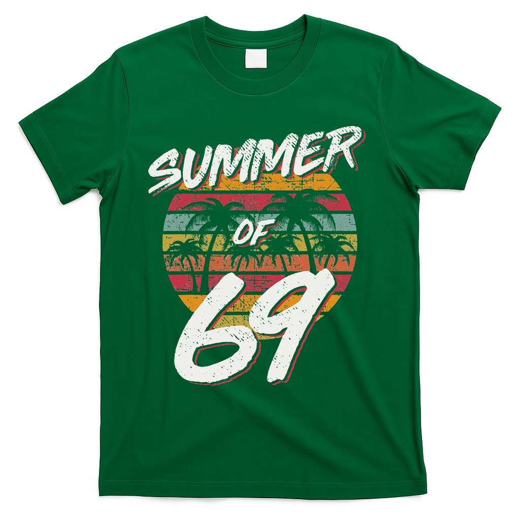 50th Birthday Summer of 69 Gift Mom Daddy T-Shirt - Green