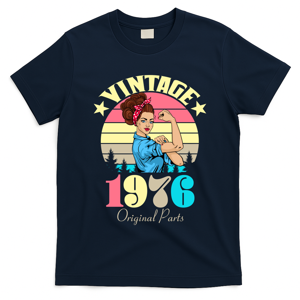50th Birthday Vintage Rosie The Riveter 1976 Original Part  T-Shirt