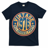 50th Birthday Vintage 1976 All Original Parts Shield Emblem  T-Shirt