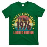 50th Birthday Vintage 1976 50 Years Of Being Awesome Limited Edition  T-Shirt