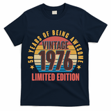 50th Birthday Vintage 1976 50 Years Of Being Awesome Limited Edition  T-Shirt