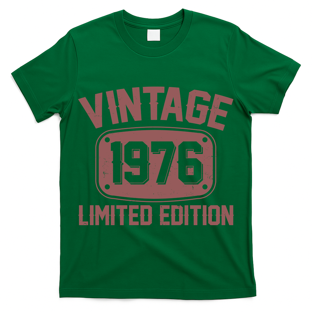 50th Birthday Vintage 1976 Limited Edition Birthday Metal Plate  T-Shirt
