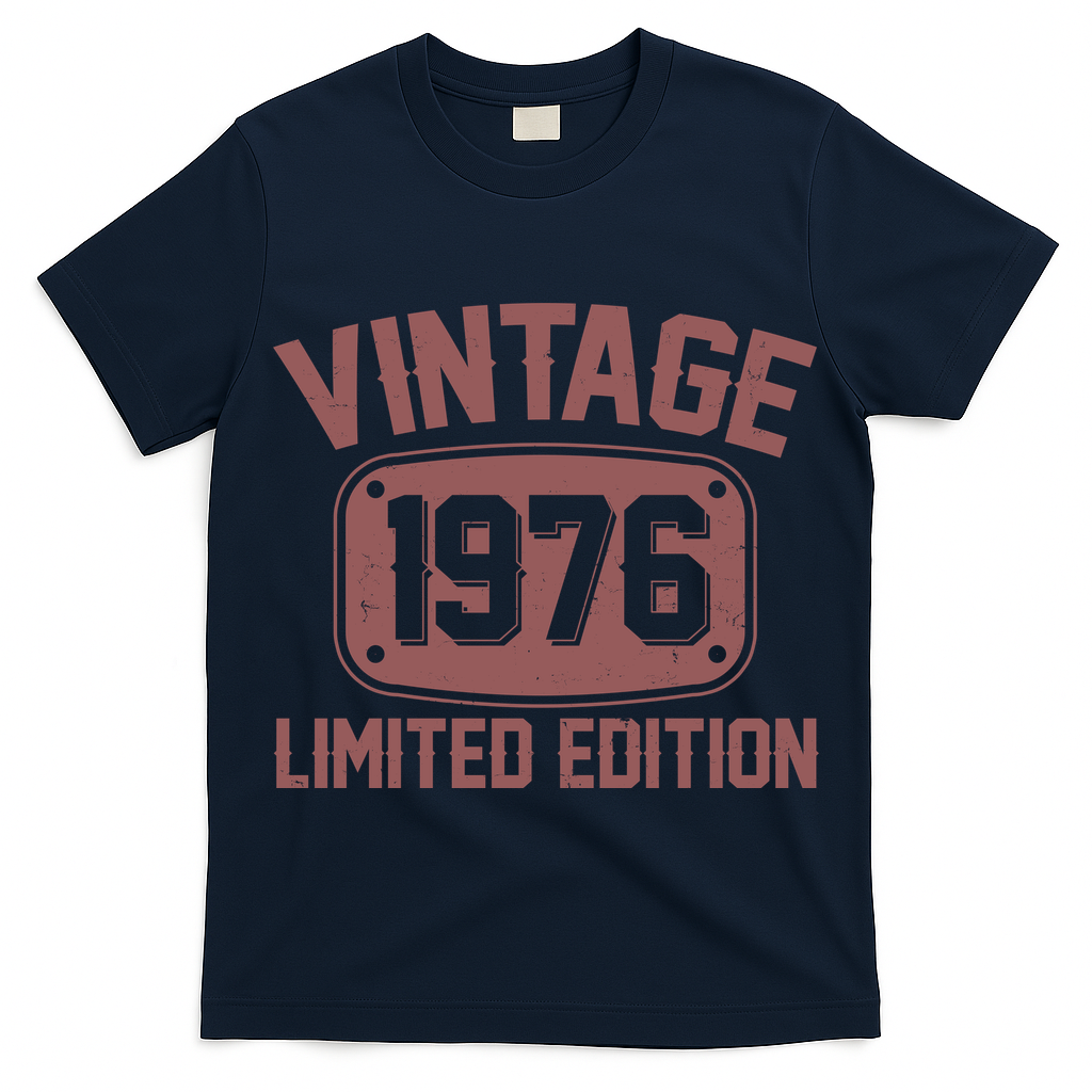 50th Birthday Vintage 1976 Limited Edition Birthday Metal Plate  T-Shirt