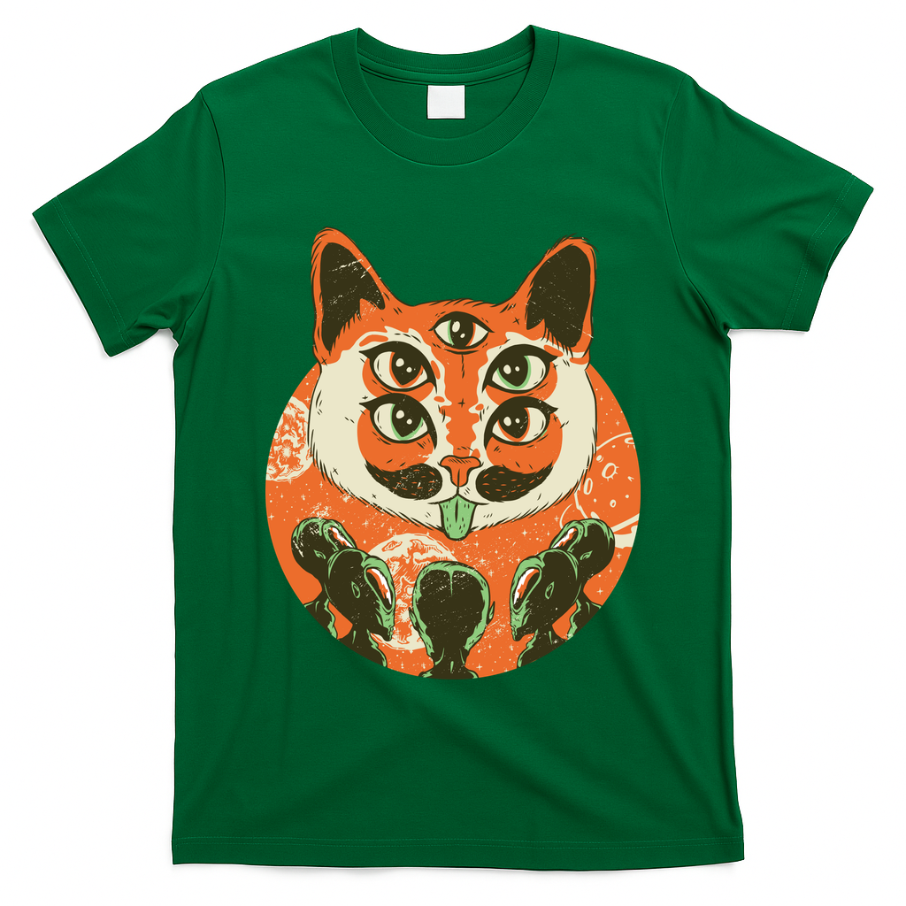 5 Eyed Alien Cat T-Shirt