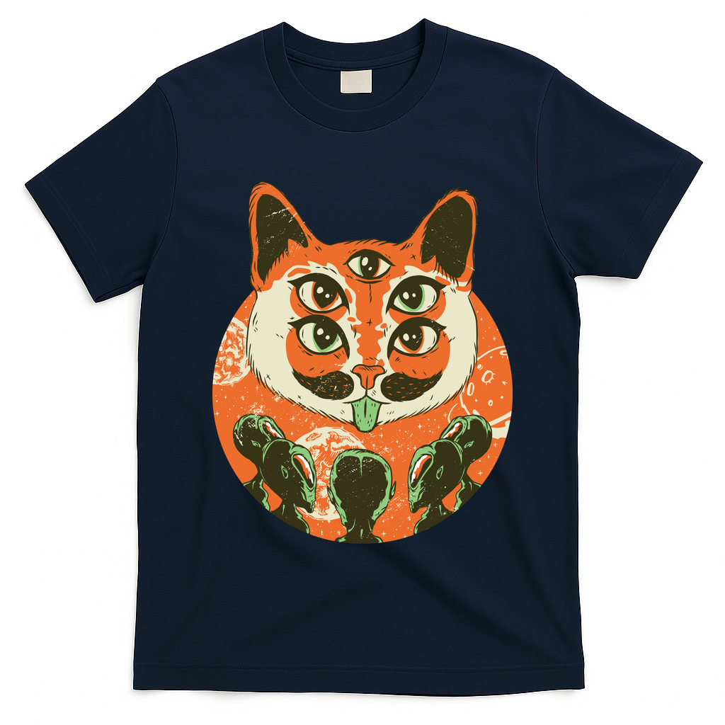 5 Eyed Alien Cat T-Shirt
