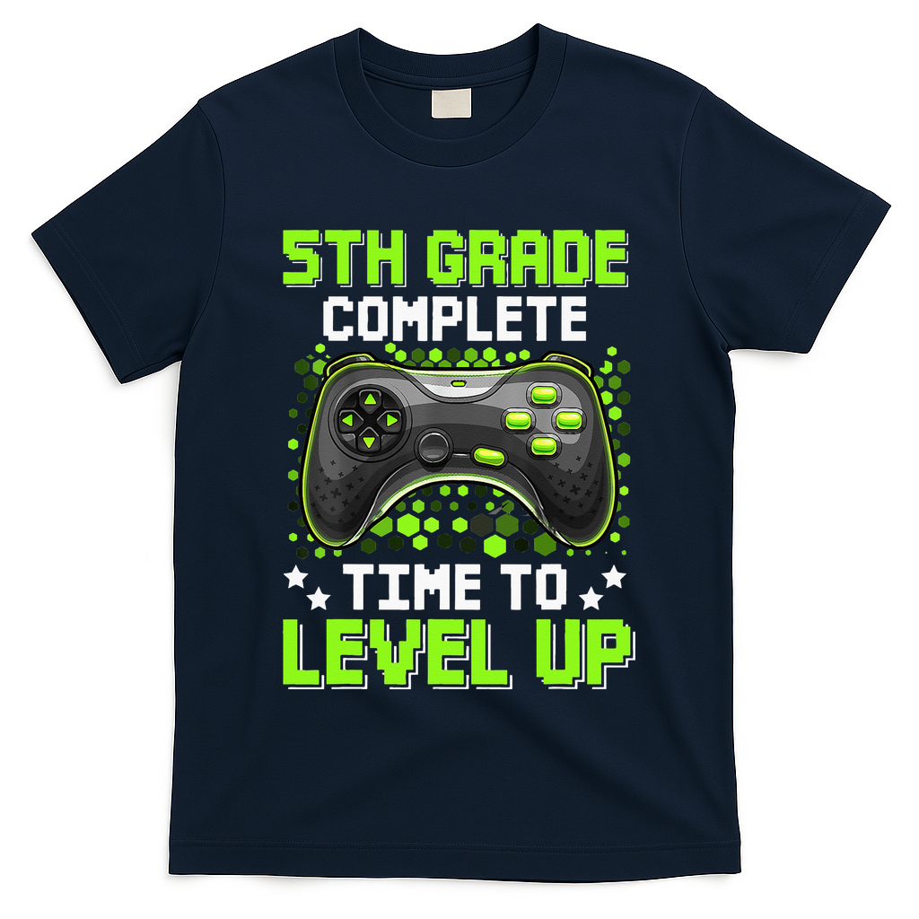 5th Grade Complete Time To Level Up Gaming Graduation T-Shirt