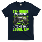 5th Grade Complete Time To Level Up Gaming Graduation T-Shirt - Navy
