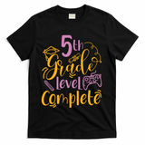 5th Grade Level Complete Fifth Grader School Graduation T-Shirt - Black