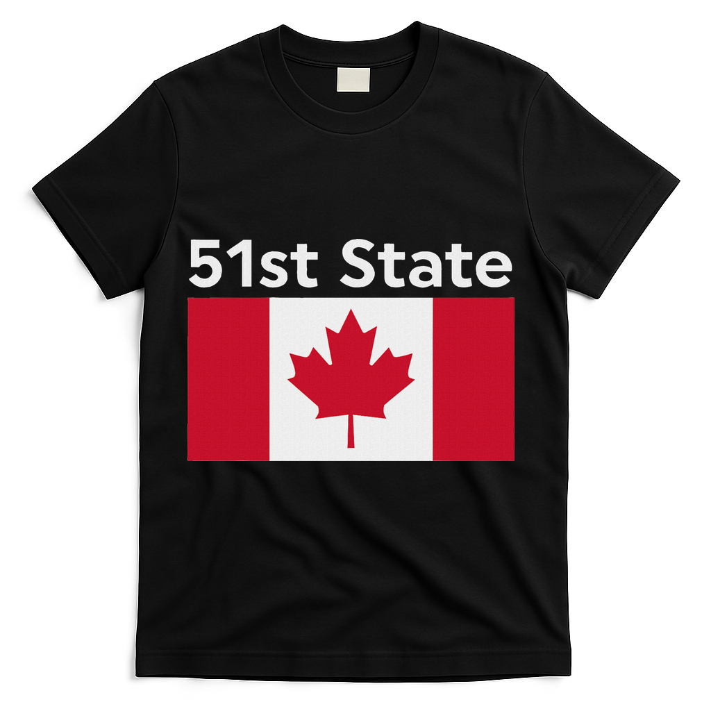 51st State Canada Funny Trump T-Shirt - Black