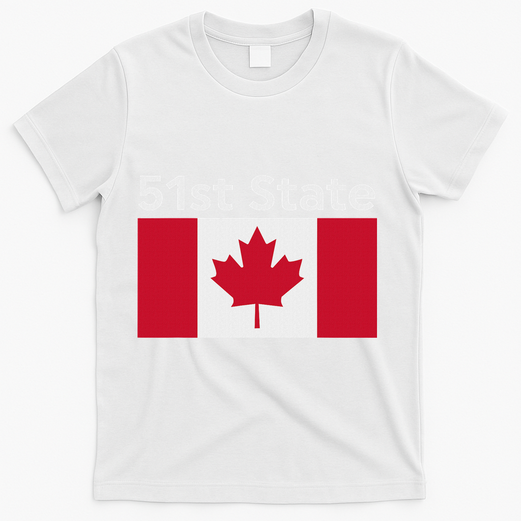 51st State Canada Funny Trump T-Shirt - White