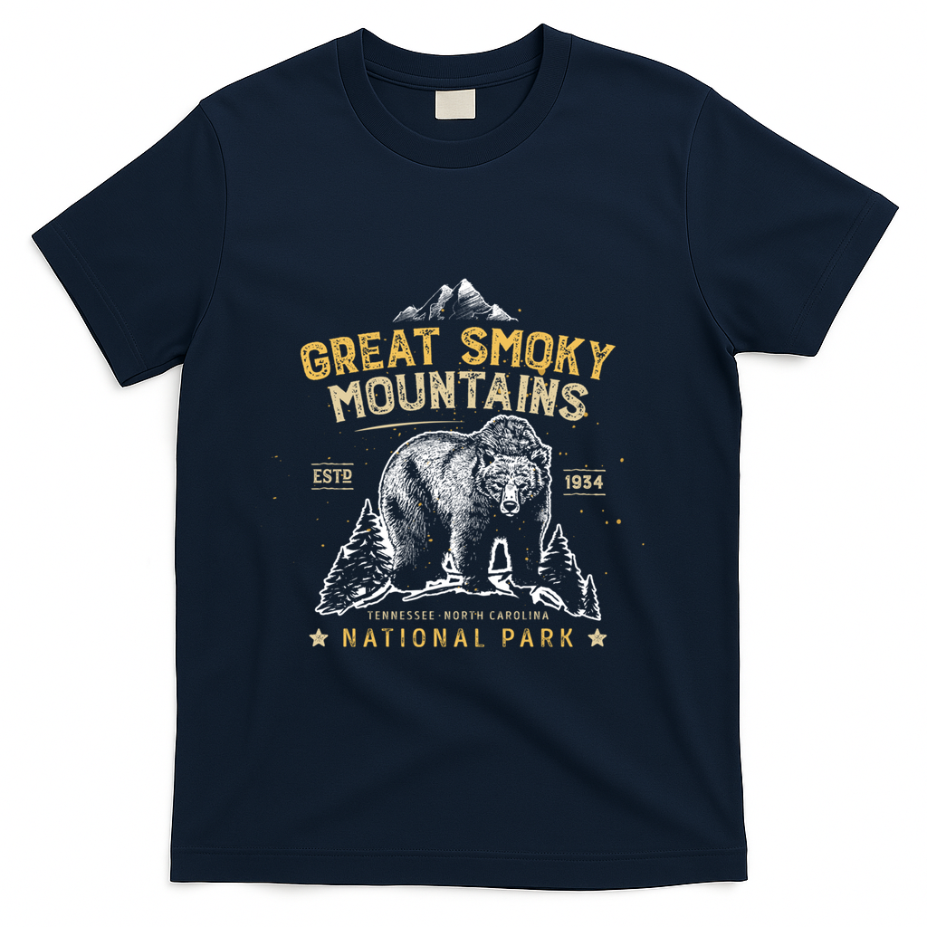 Great Smoky Mountains National Park Bear Vintage Gift T-Shirt