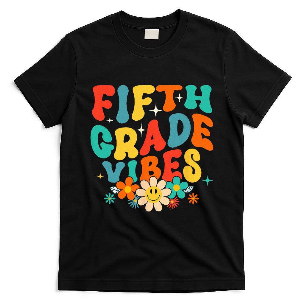 5th Grade Vibes Back To School Retro Fifth Grade Teachers T-Shirt