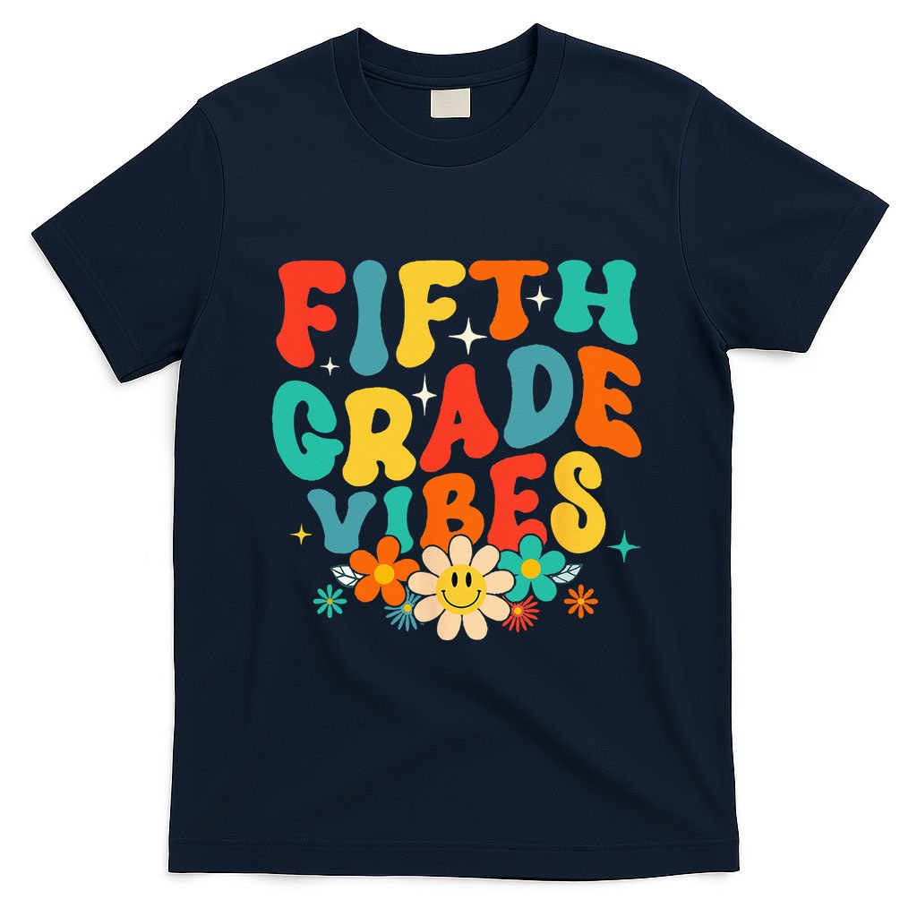 5th Grade Vibes Back To School Retro Fifth Grade Teachers T-Shirt