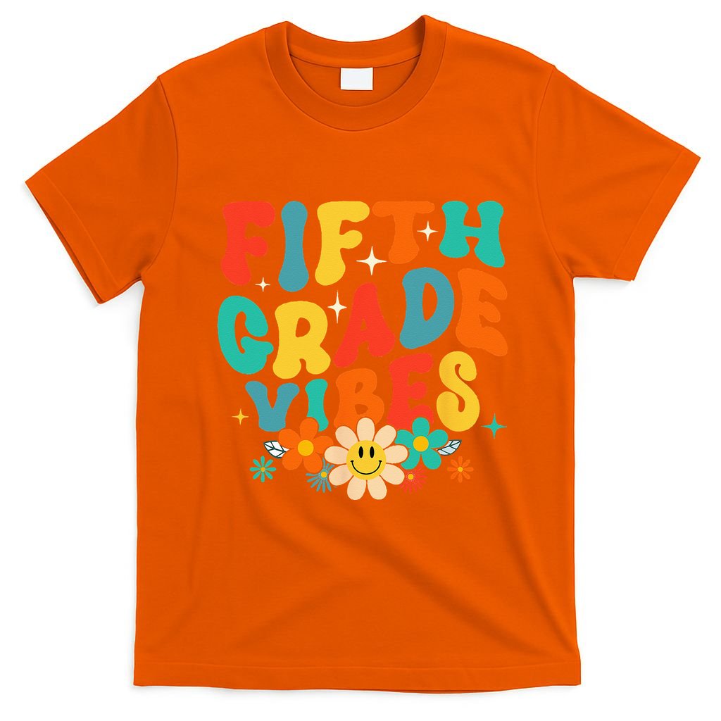 5th Grade Vibes Back To School Retro Fifth Grade Teachers T-Shirt