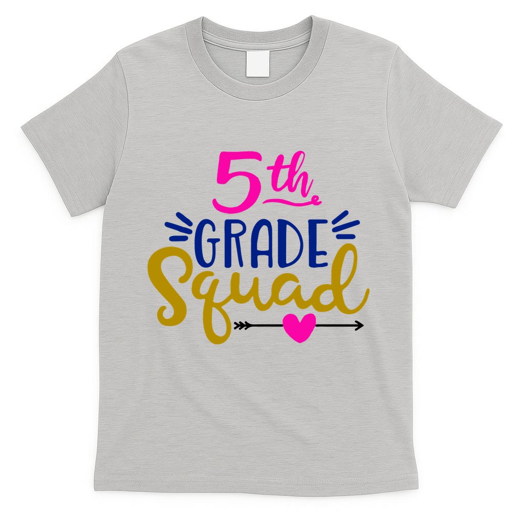 5th Grade Squad Team Arrow Heart T-Shirt