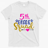 5th Grade Squad Team Arrow Heart T-Shirt