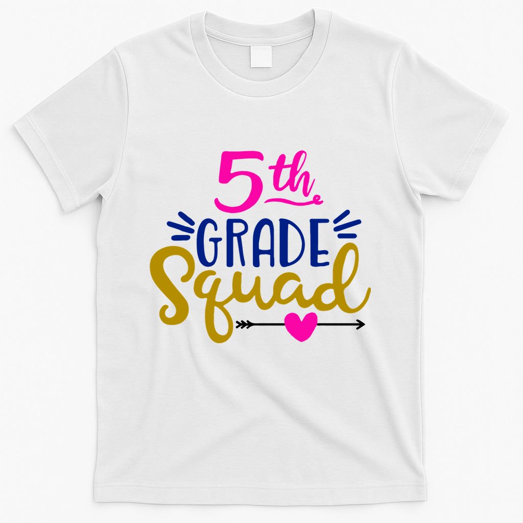 5th Grade Squad Team Arrow Heart T-Shirt