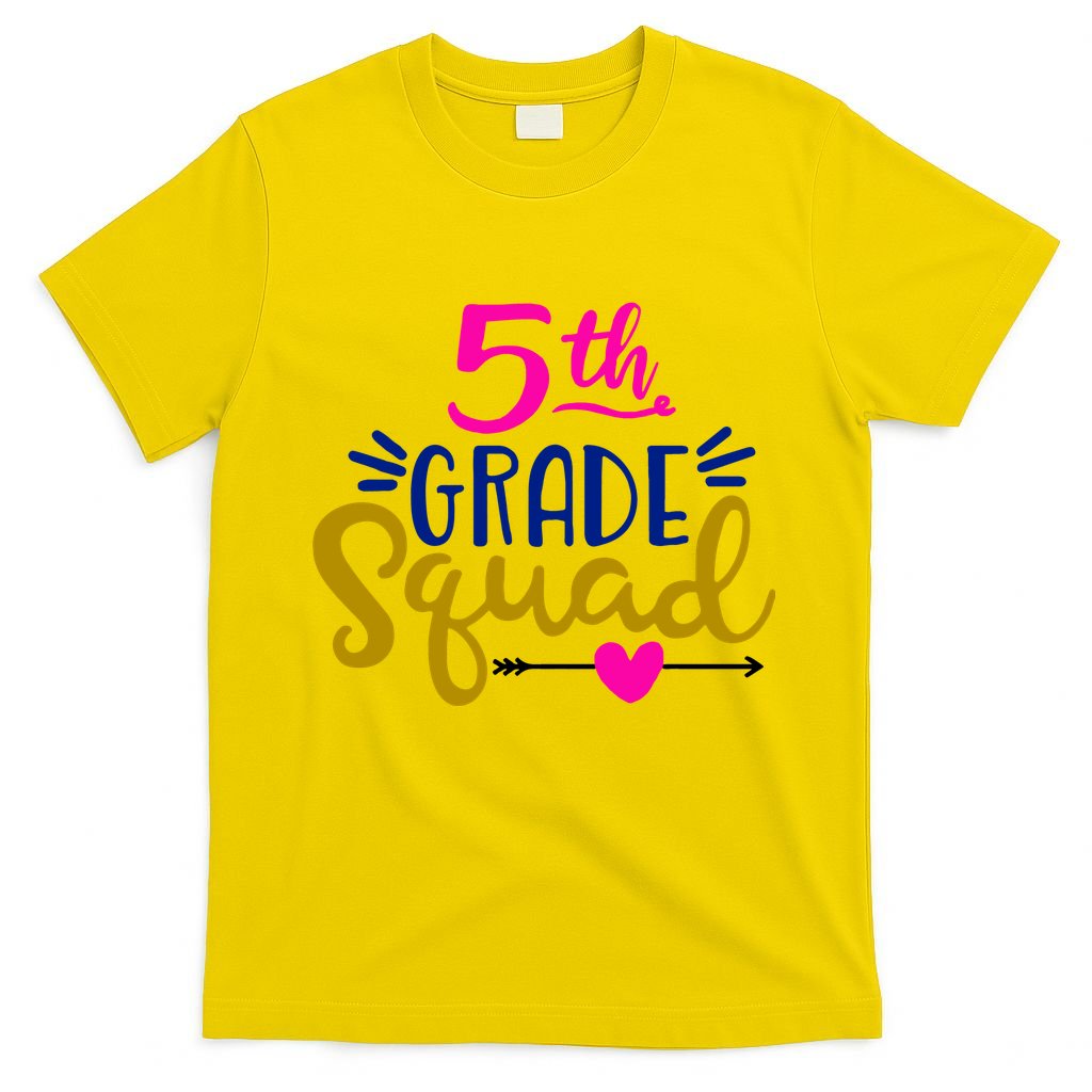 5th Grade Squad Team Arrow Heart T-Shirt