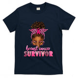 Breast Cancer Survivor Black Women Afro African Christian T-Shirt
