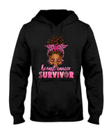 Breast Cancer Survivor Black Women Afro African Christian T-Shirt