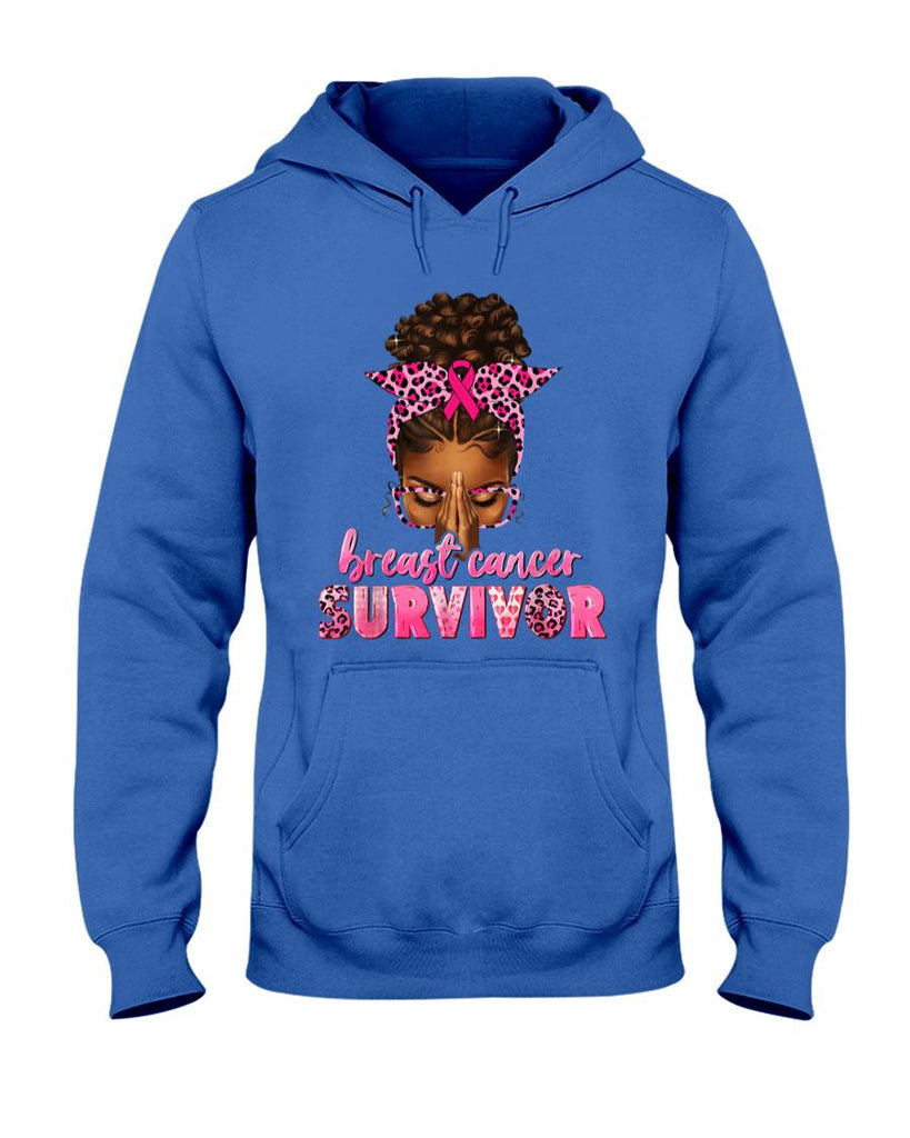 Breast Cancer Survivor Black Women Afro African Christian T-Shirt