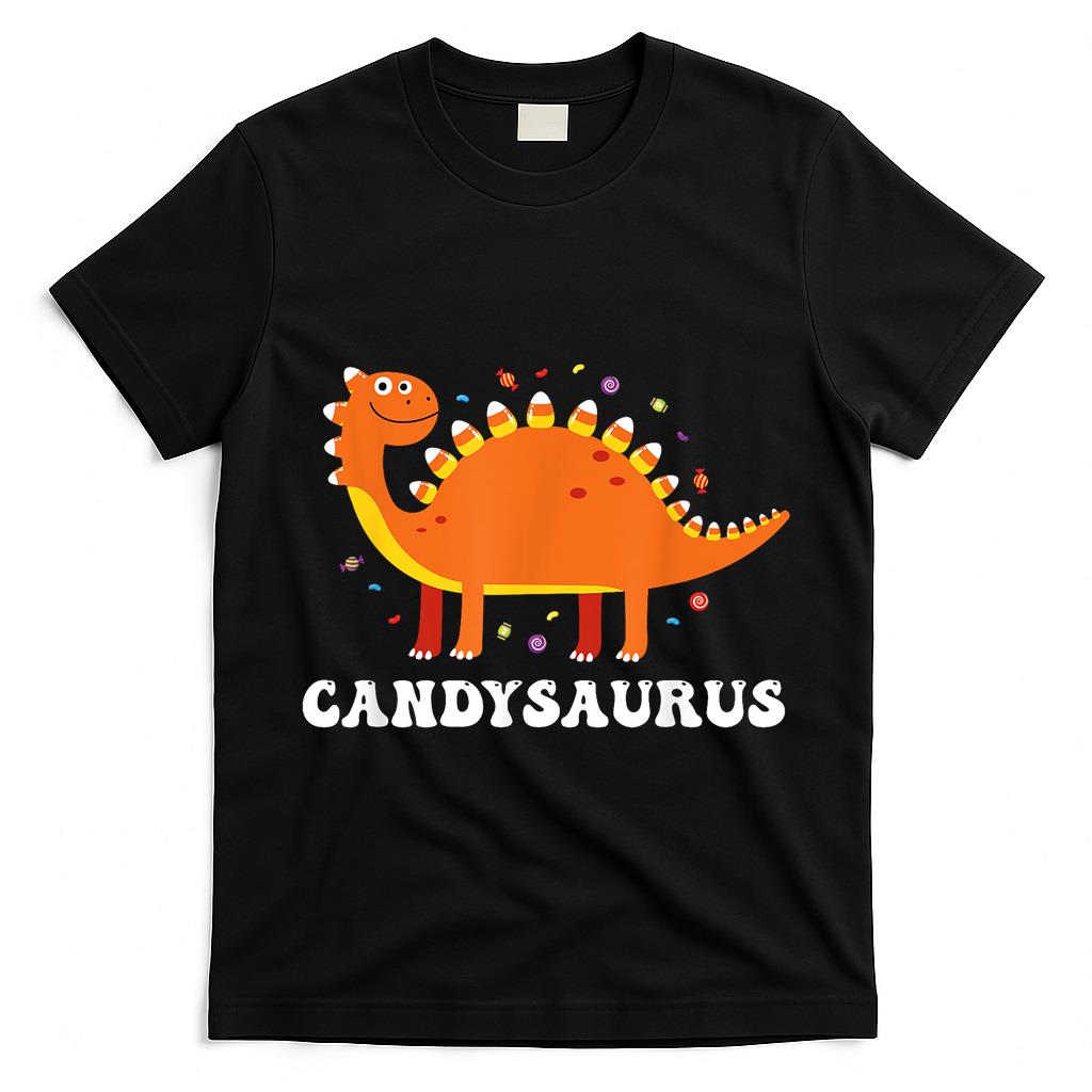 Candysaurus Halloween Dinosaur Candy Corn Trick Or Treat T-Shirt