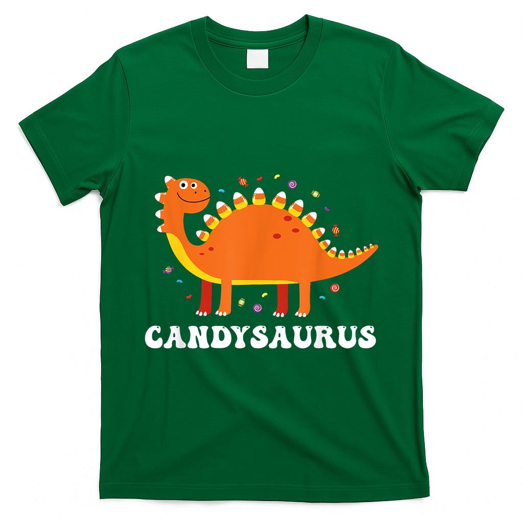 Candysaurus Halloween Dinosaur Candy Corn Trick Or Treat T-Shirt
