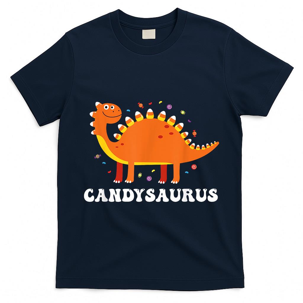 Candysaurus Halloween Dinosaur Candy Corn Trick Or Treat T-Shirt
