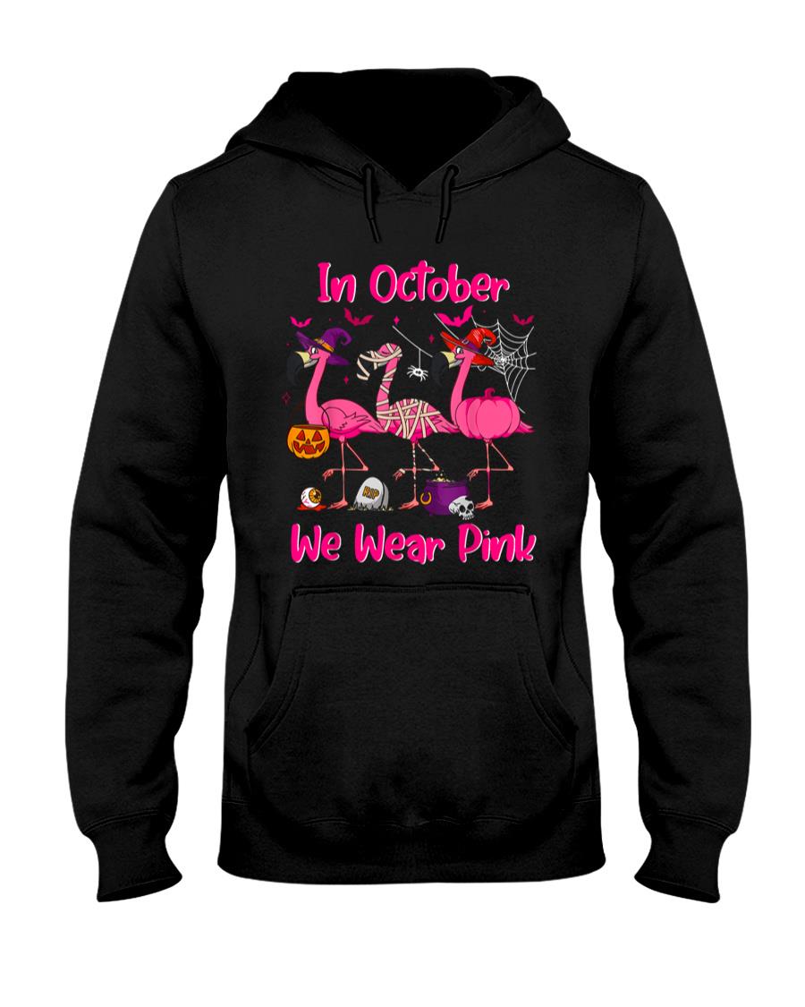 In October We Wear Pink Flamingo Breast Cancer Awareness T-Shirt