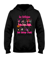 In October We Wear Pink Flamingo Breast Cancer Awareness T-Shirt