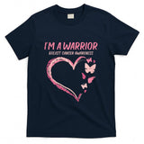 Warrior Heart Butterfly Breast Cancer Awareness Women Gift T-Shirt