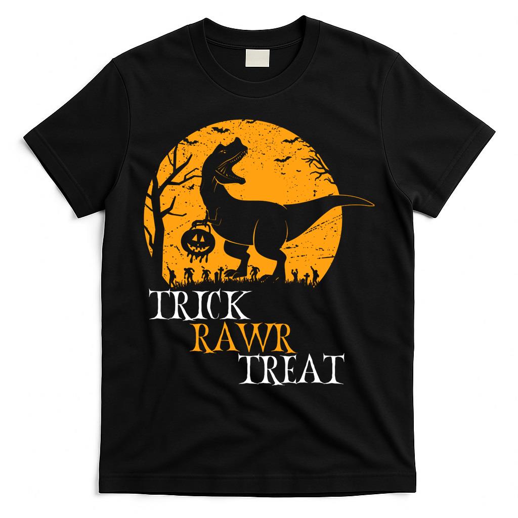 Funny Halloween Dinosaur T Rex Trick Rawr Treat Halloween Costume Essential T-Shirt