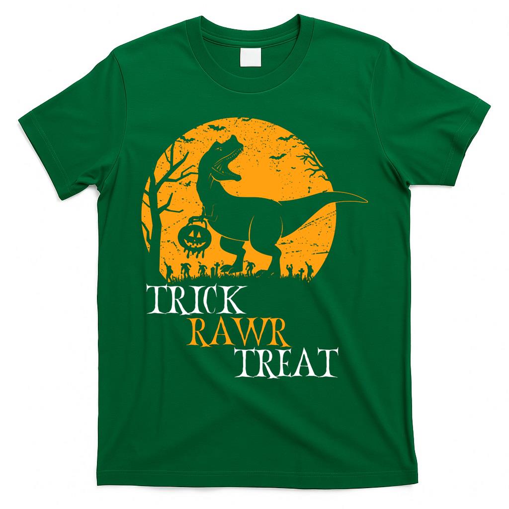 Funny Halloween Dinosaur T Rex Trick Rawr Treat Halloween Costume Essential T-Shirt