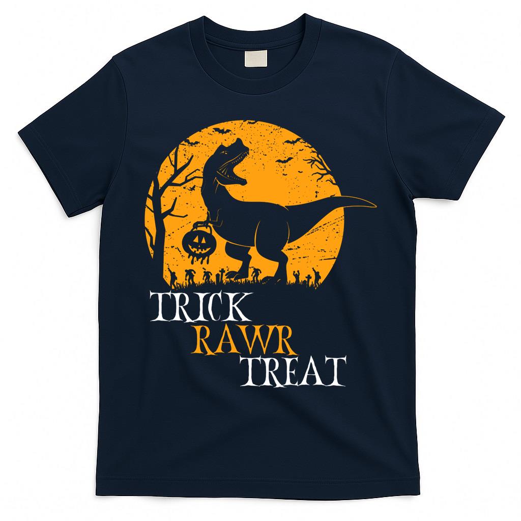 Funny Halloween Dinosaur T Rex Trick Rawr Treat Halloween Costume Essential T-Shirt