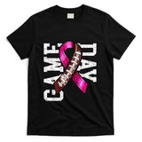 Game Day - Breast Cancer Awareness Pink Football Ribbon T-Shirt