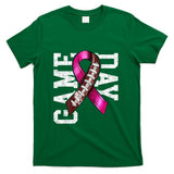 Game Day - Breast Cancer Awareness Pink Football Ribbon T-Shirt
