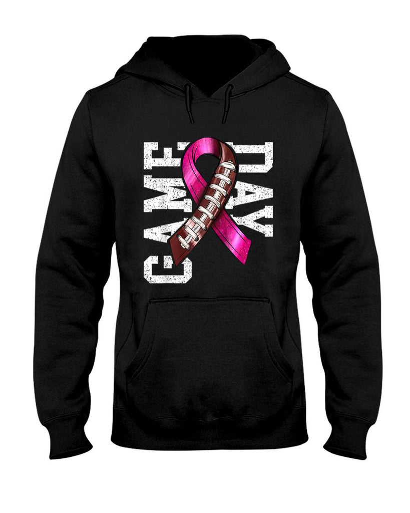 Game Day - Breast Cancer Awareness Pink Football Ribbon T-Shirt