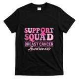 Support Groovy Squad Pink Ribbon Breast Cancer Awareness T-Shirt